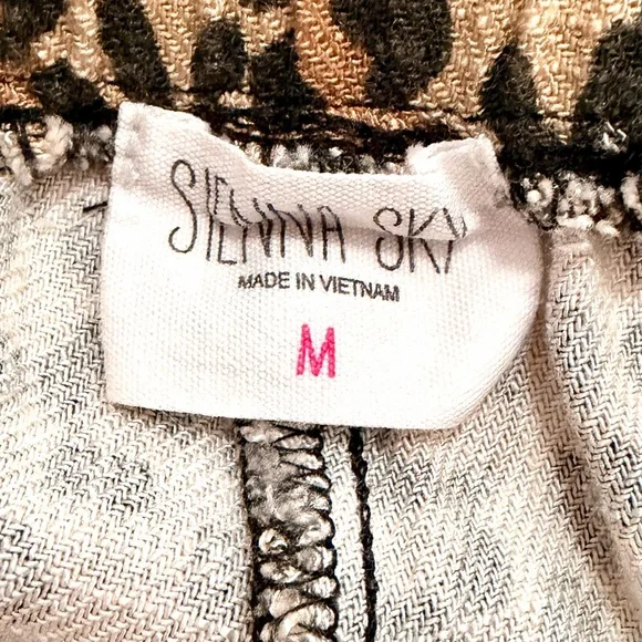 SIENNA SKY Leopard Print Wide Leg  Palazzo Pants Size Medium Casual Elastic - Picture 8 of 13